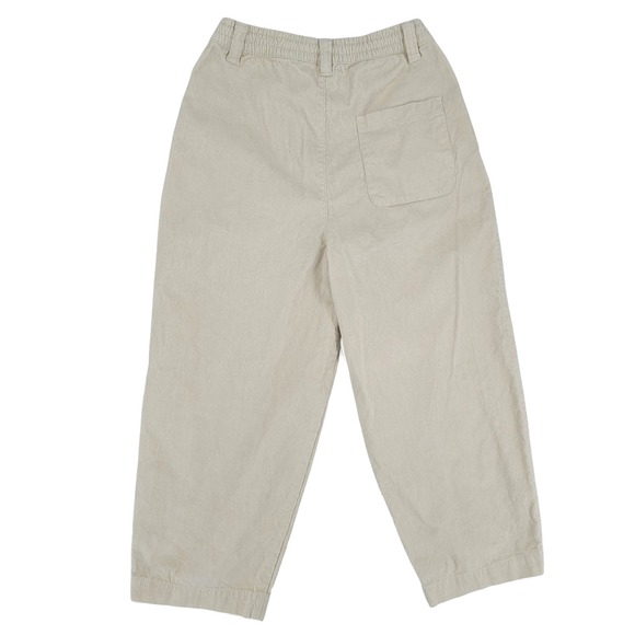 Urban Outfitters Barrel‎ Leg Corduroy Pants S Beige Y2K Elastic Waist Casual - Picture 2 of 5